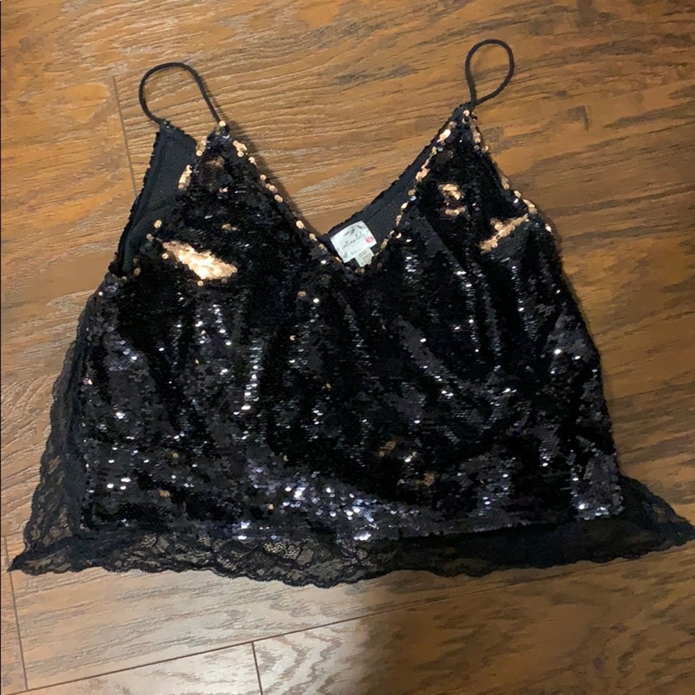 Free people sequin tank top